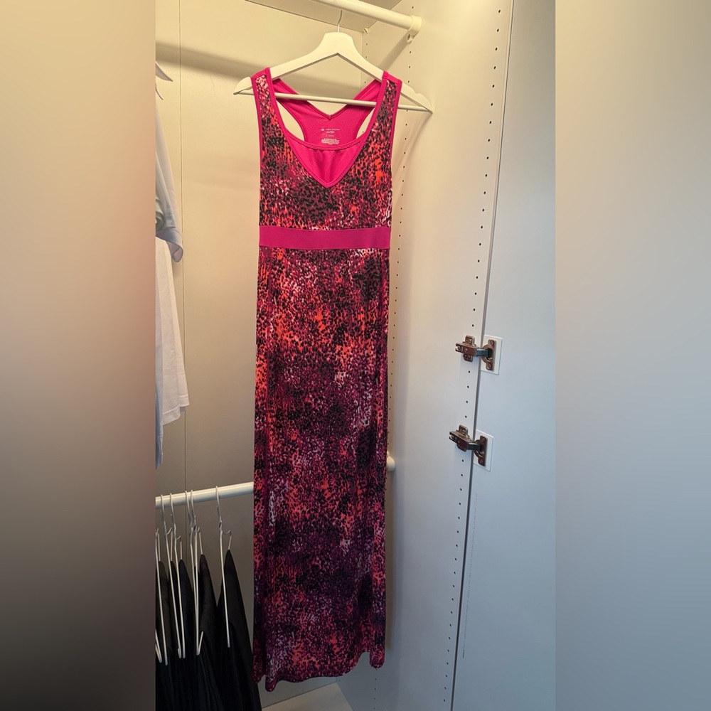 Pink and Black sports Maxi Dress